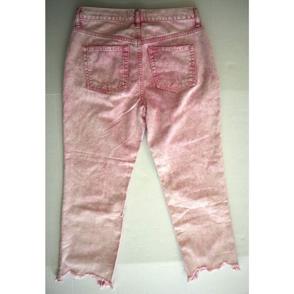 We The Free x Free People OB1160849 Womens Sz 27 Pink Acid Wash Maggie Jeans - Picture 2 of 11